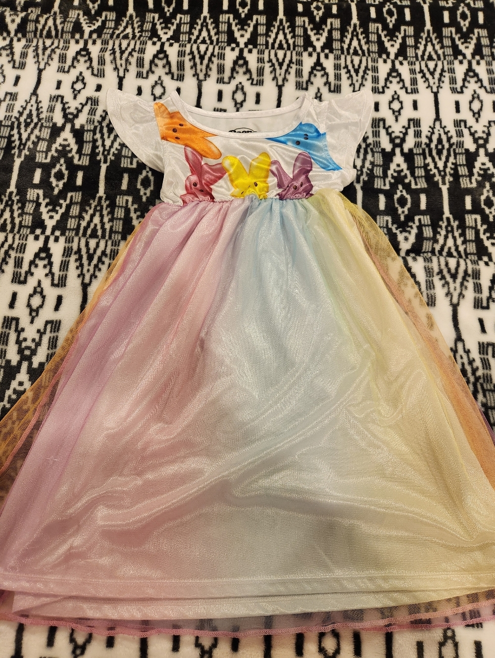 Rainbow Butterfly Pajamas Dress - Pastel